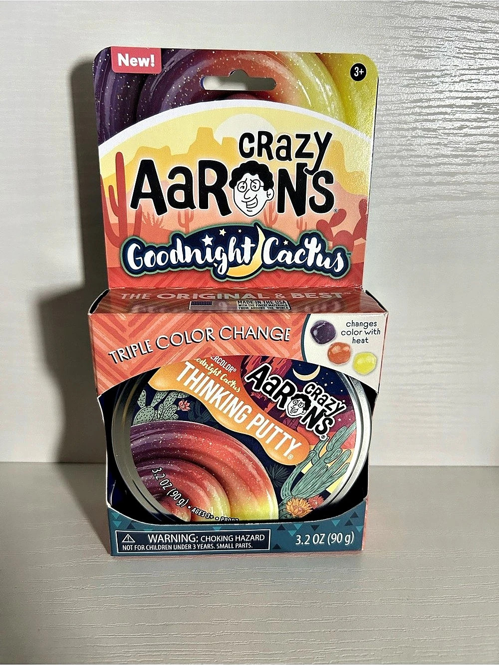 Crazy Aaron's Goodnight Cactus Thinking Putty Sensory Toy